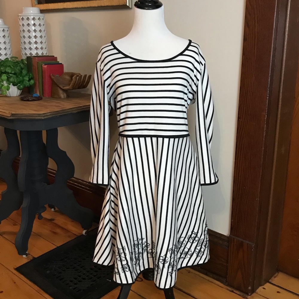 Black & White Striped Dress